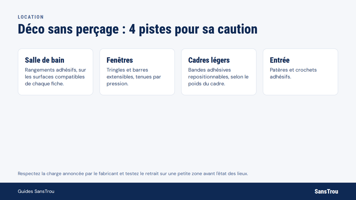 4 pistes de déco sans perçage pour un logement en location