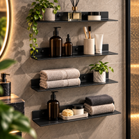 Étagère murale sans perçage pour salle de bain – visuel généré par IA